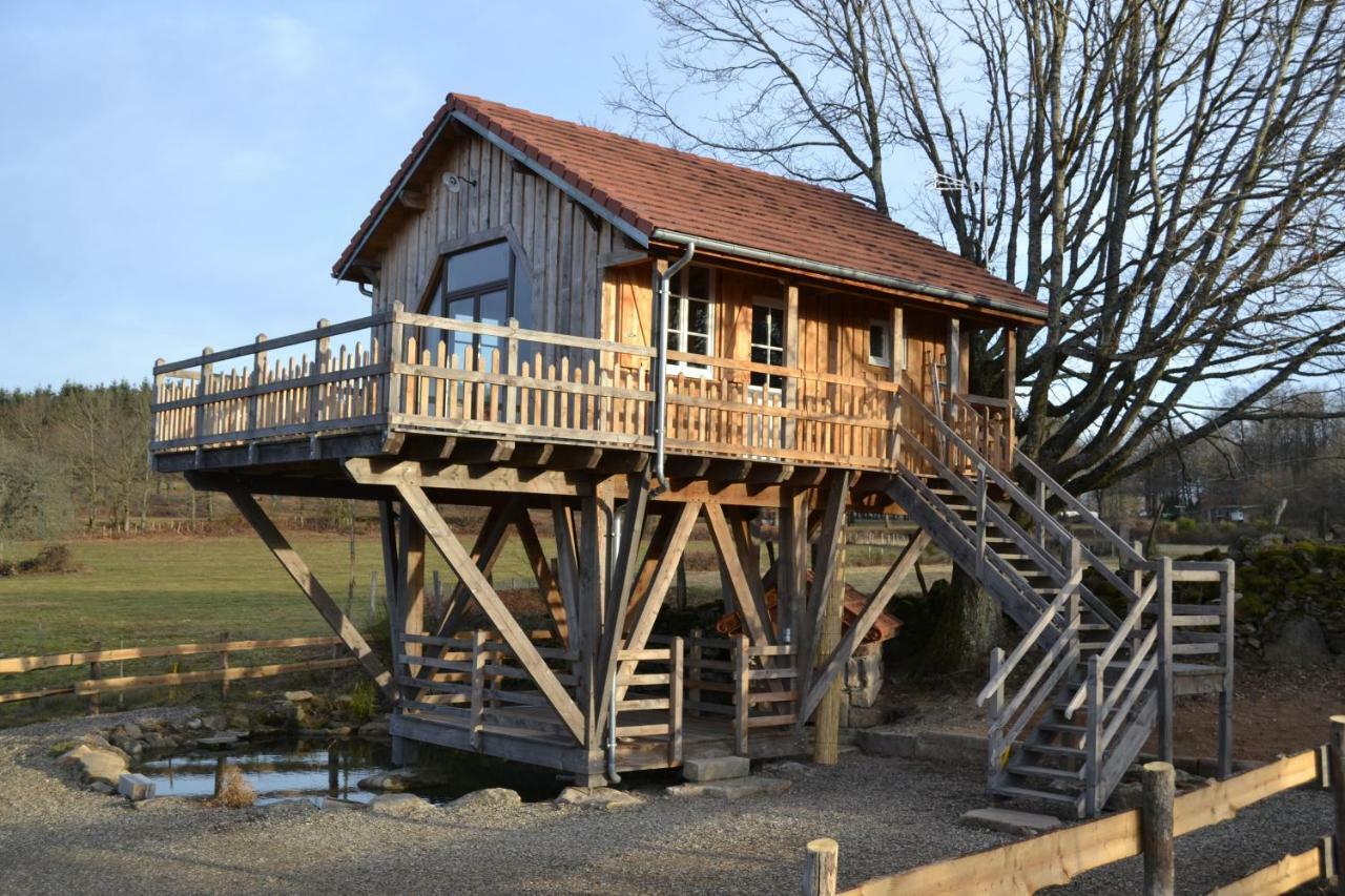 Les Cabanes Des Fontaines Saint-Sernin-du-Bois ภายนอก รูปภาพ